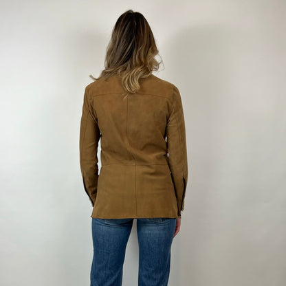 PINKO Giacca camicia scamosciata biscotto