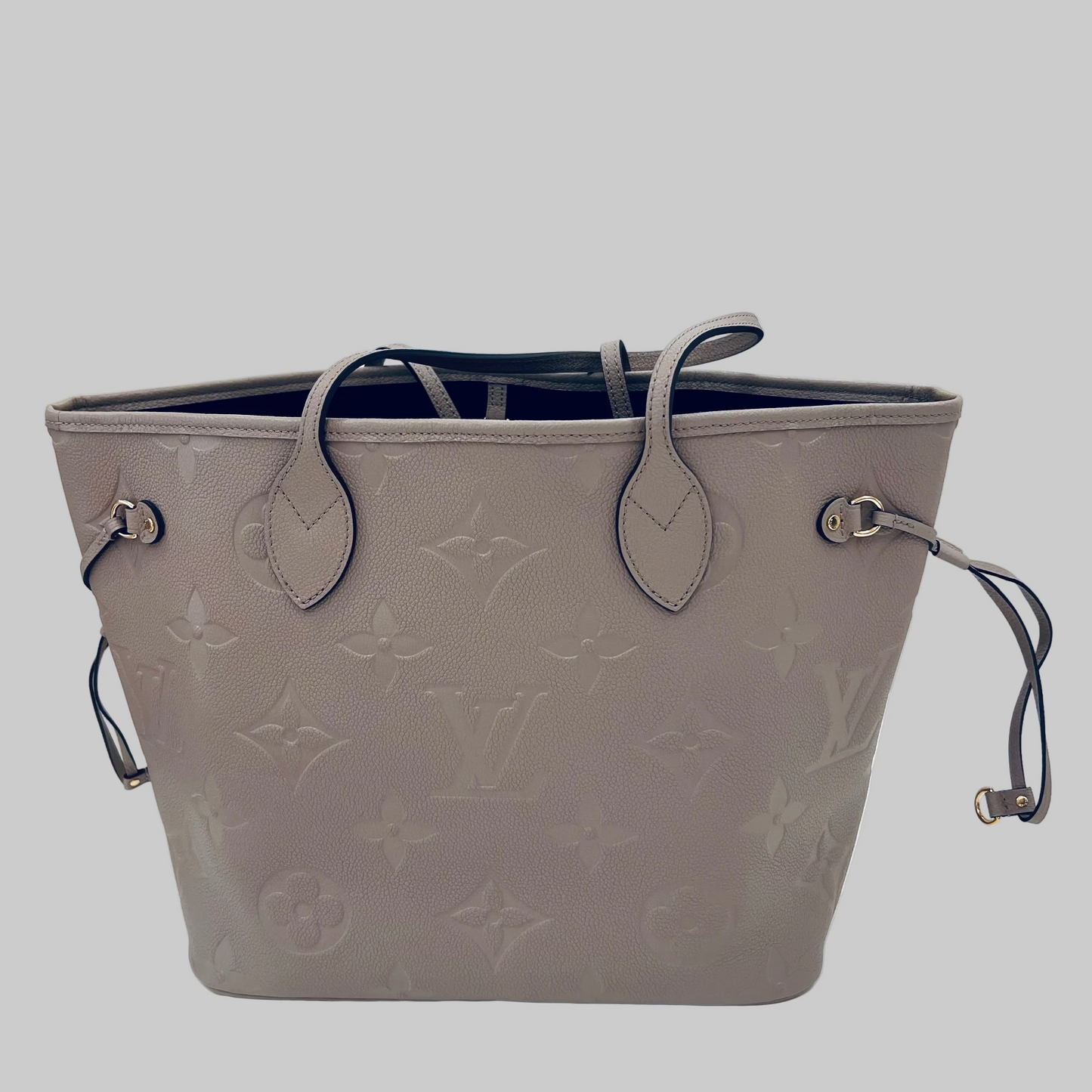 LOUIS VUITTON Borsa Neverfull MM monogram empreinte tortora