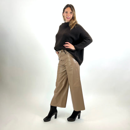 DESA NINETEENSEVENTYTWO Pantaloni in pelle tortora