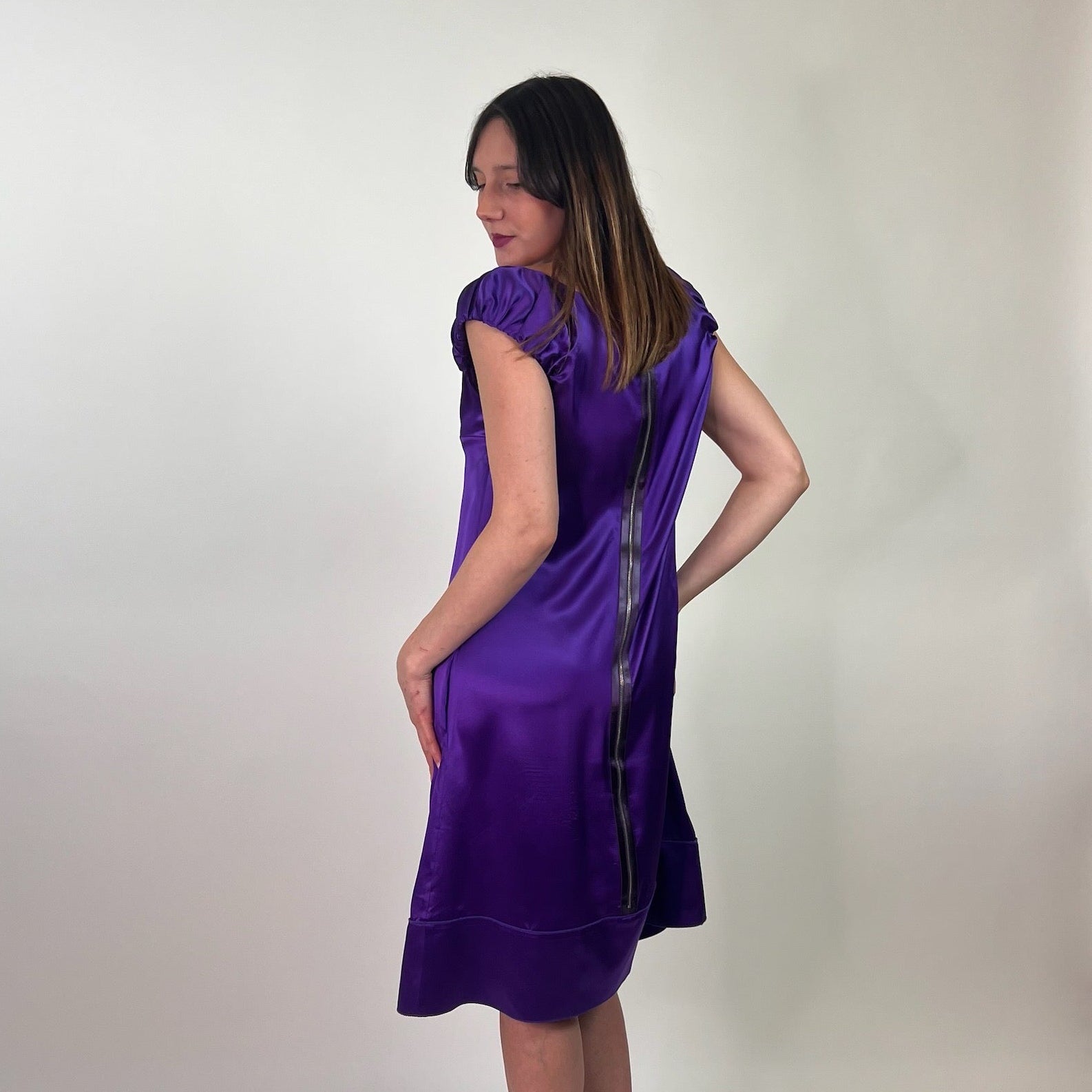 DOLCE & GABBANA Abito in seta viola