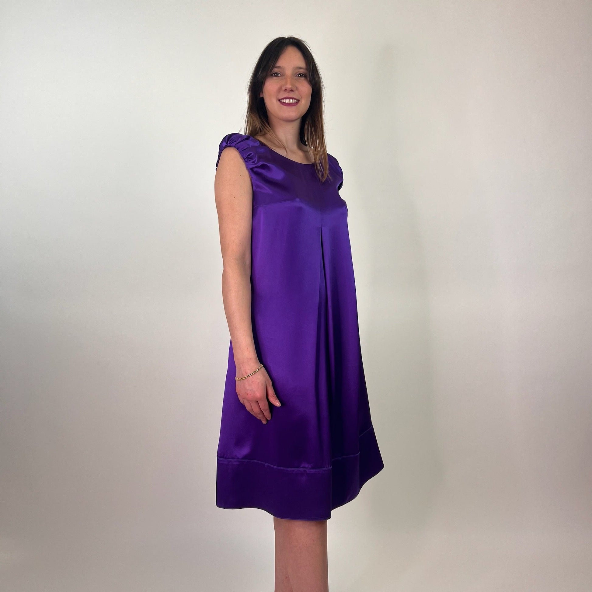 DOLCE & GABBANA Abito in seta viola