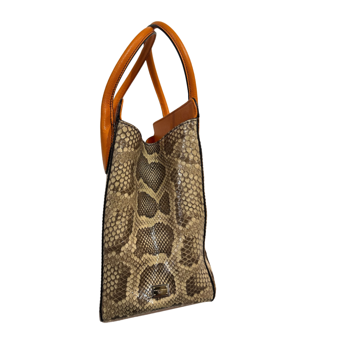DOLCE & GABBANA Borsa shopping in cavallino maculato