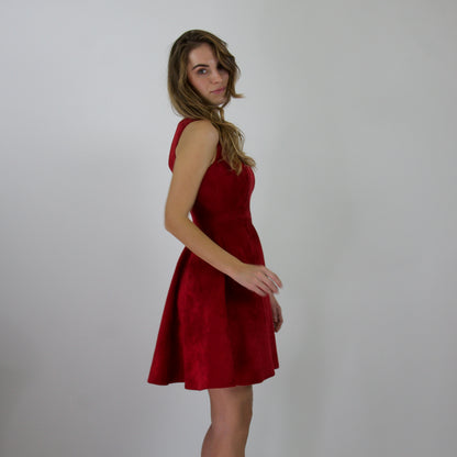 ANTONINO VALENTI Abito rosso effetto ciniglia