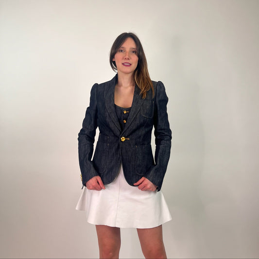 DSQUARED2 Giacca blazer denim jeans scuro