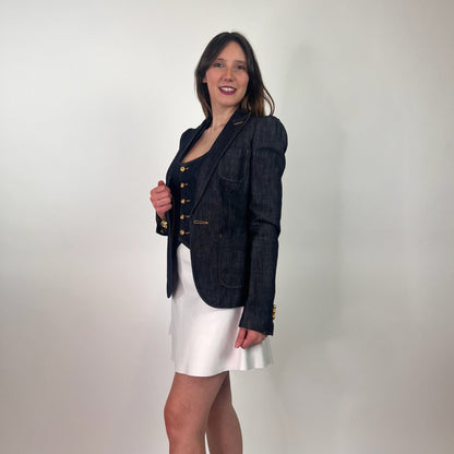 DSQUARED2 Giacca blazer denim jeans scuro