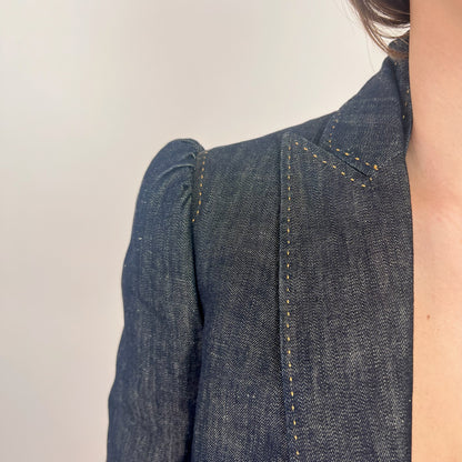 DSQUARED2 Giacca blazer denim jeans scuro