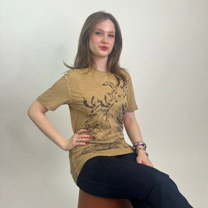 DSQUARED T-shirt color savana stampa animali