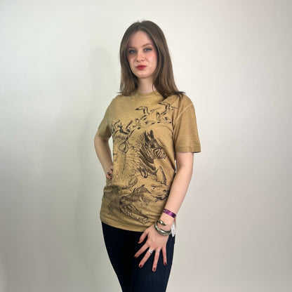 DSQUARED T-shirt color savana stampa animali
