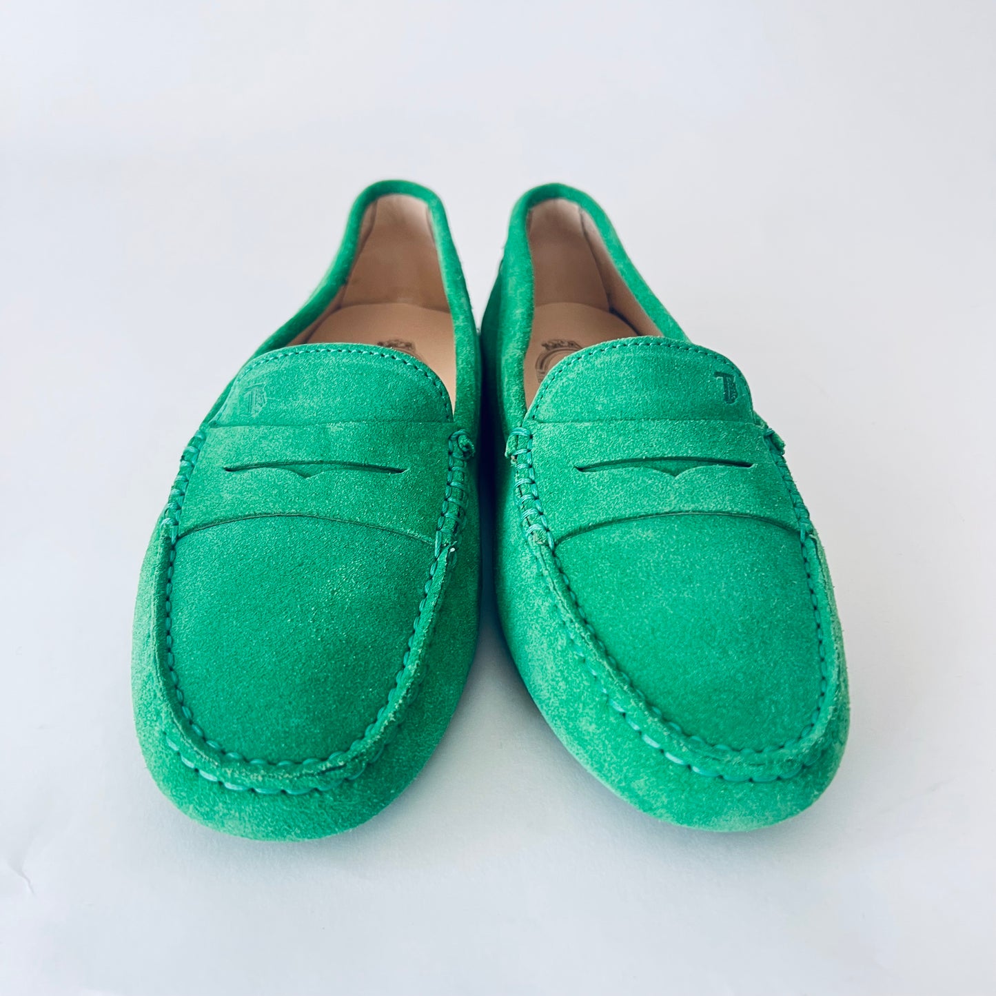 TOD’S Mocassini gommini verde prato