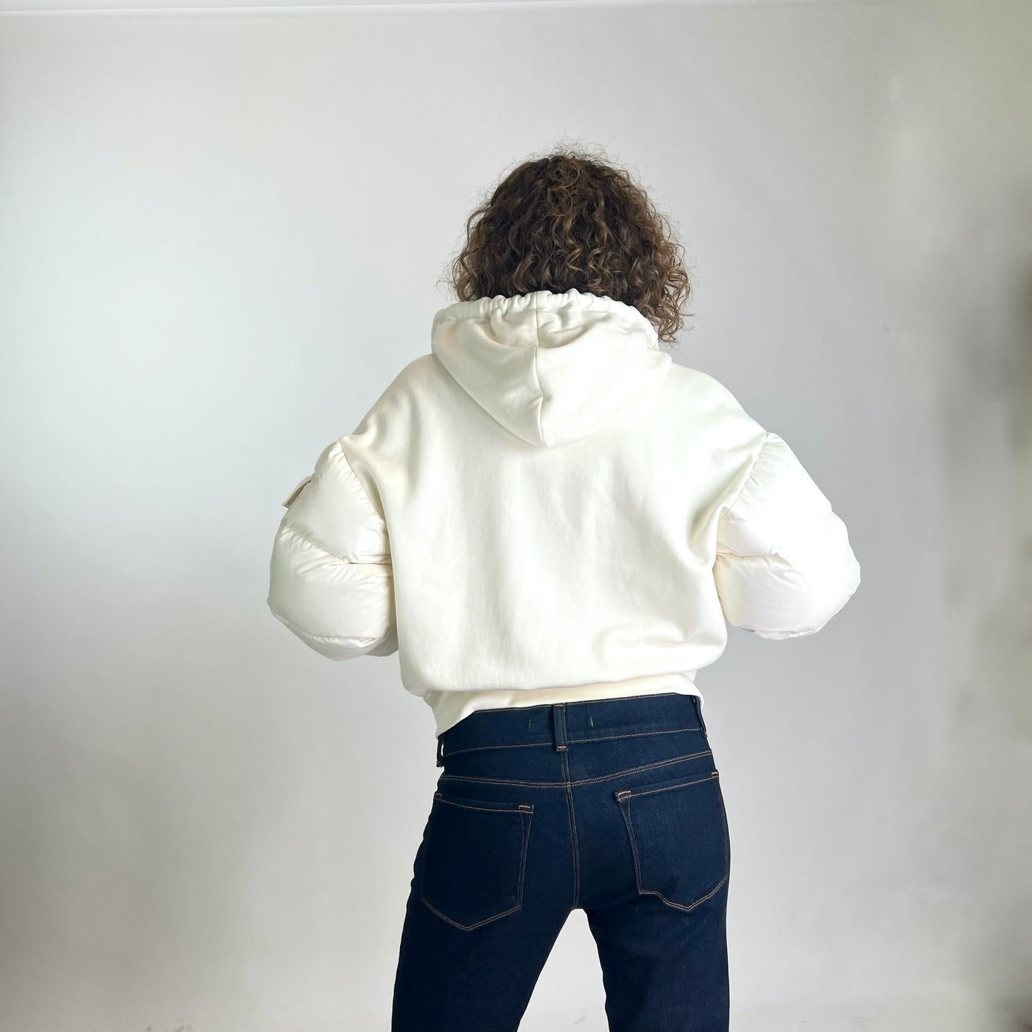 MONCLER Giacca felpa bianca