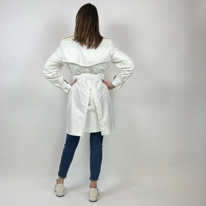 BURBERRY Trench in nylon bianco