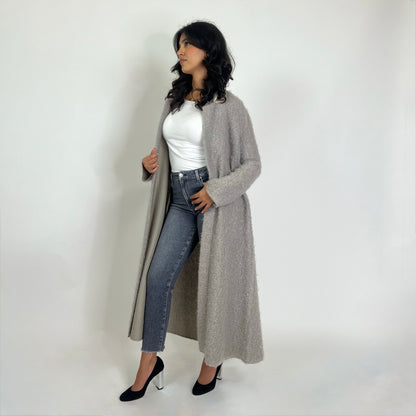FORTE FORTE Cappotto lungo grigio tortora