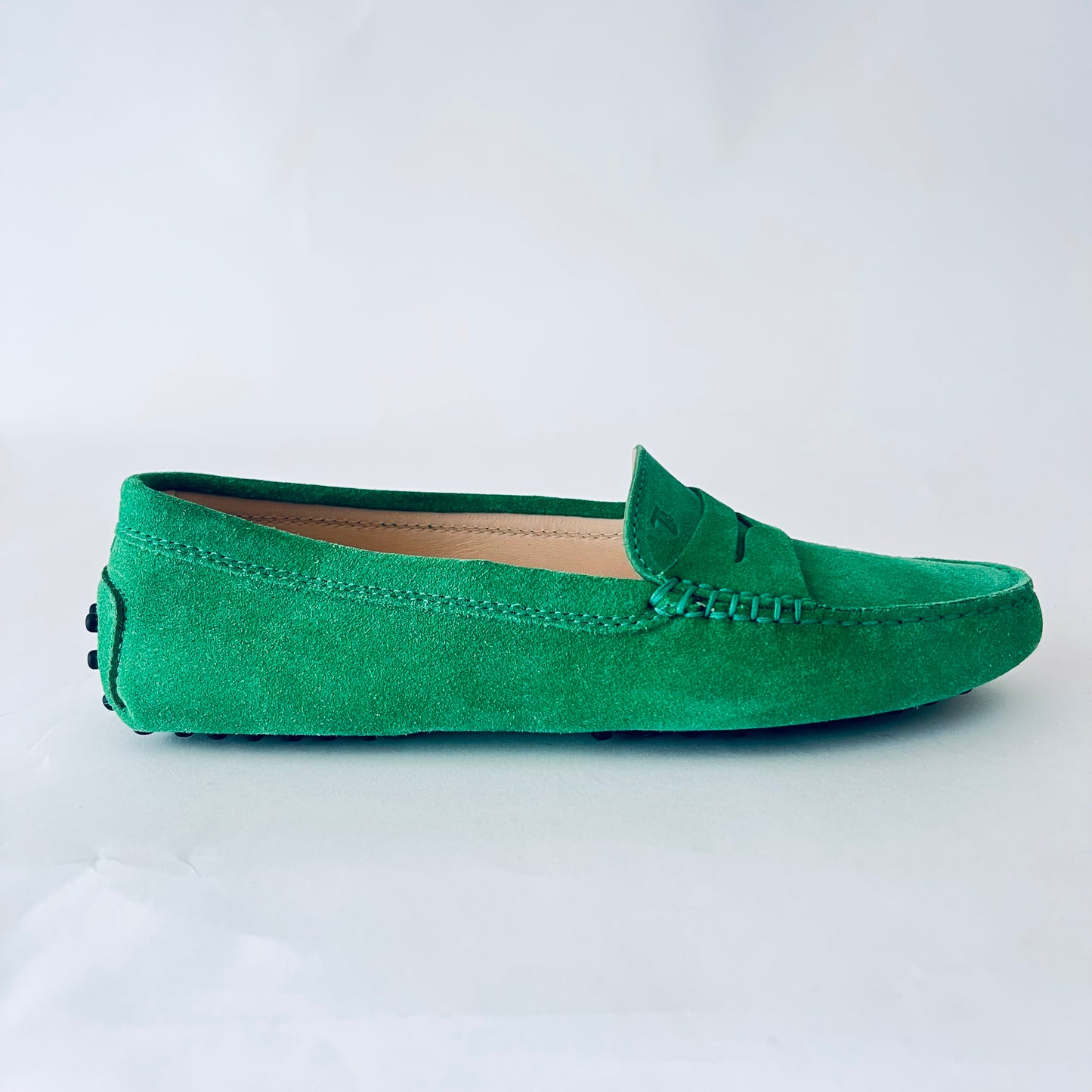 TOD’S Mocassini gommini verde prato
