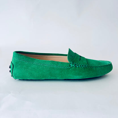 TOD’S Mocassini gommini verde prato