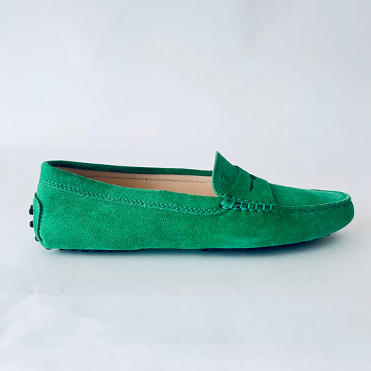 TOD’S Mocassini gommini verde prato