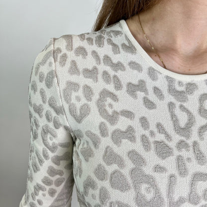 ROBERTO CAVALLI Completo maculato bianco e argento