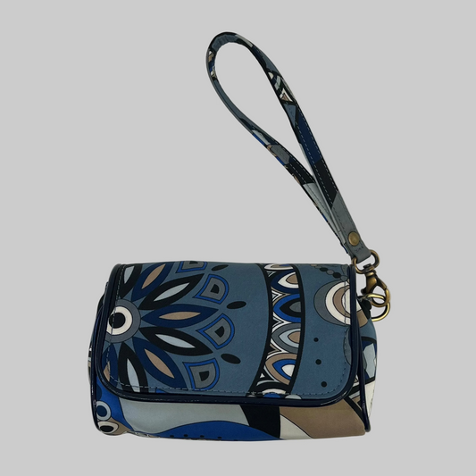 EMILIO PUCCI Pochette tessuto toni azzurro