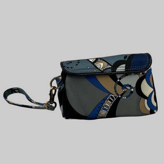 EMILIO PUCCI Pochette tessuto toni azzurro