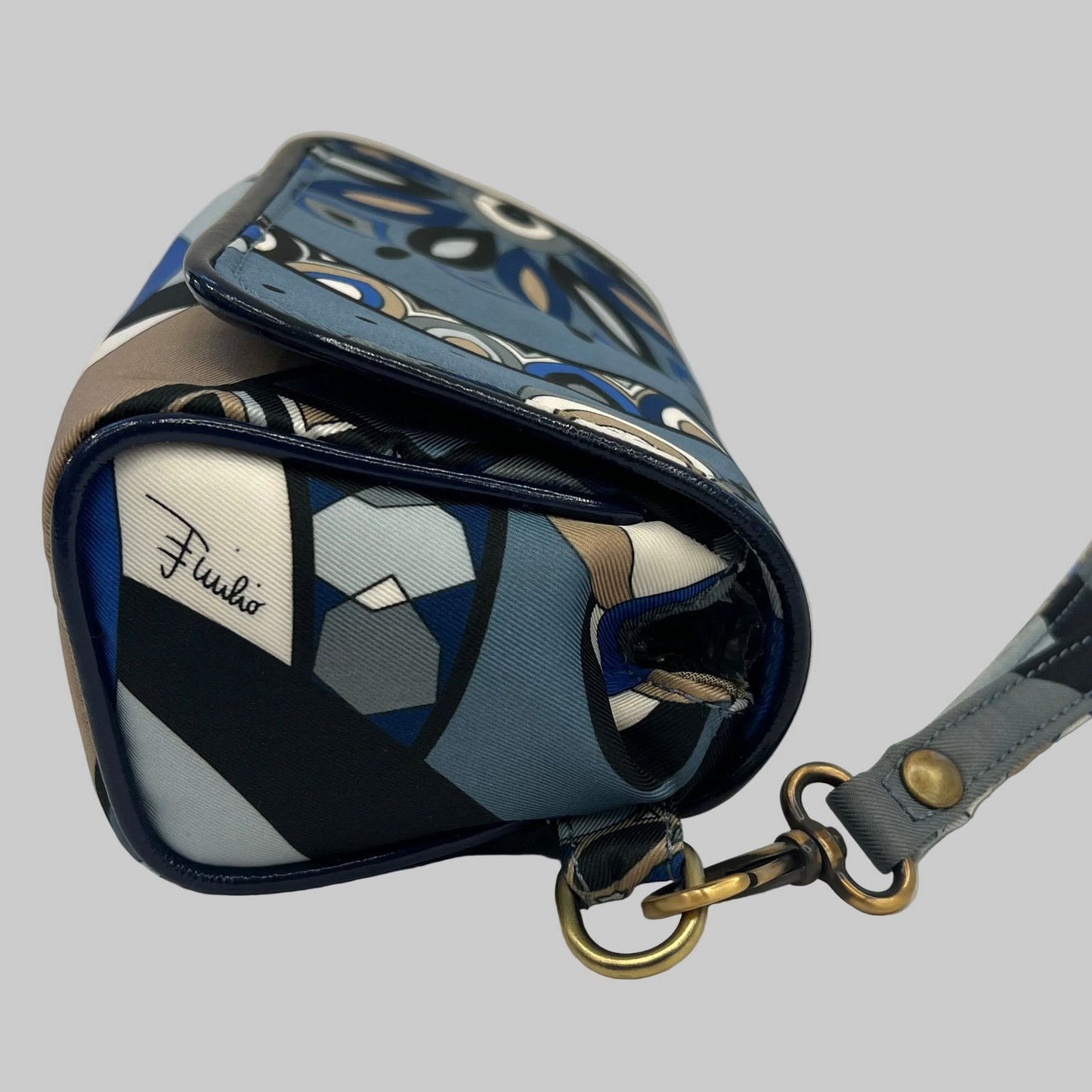 EMILIO PUCCI Pochette tessuto toni azzurro