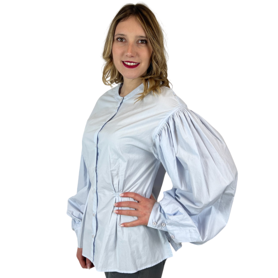 EMIN & PAUL Camicia in cotone azzurro chiaro