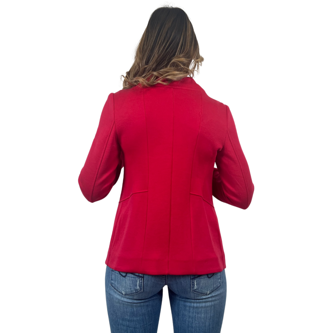 EMPORIO ARMANI Giacca in jersey rosso lampone 