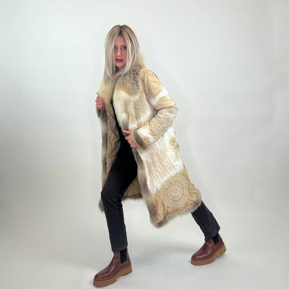 ERMANNO SCERVINO Piumino ricamato sfumato beige