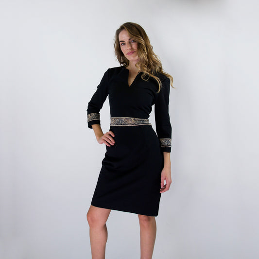 ETRO Abito in jersey di lana nero