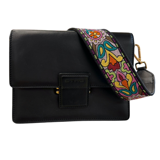 ETRO Borsa in pelle nera Rainbow Bag