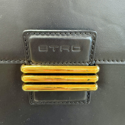 ETRO Borsa in pelle nera Rainbow Bag