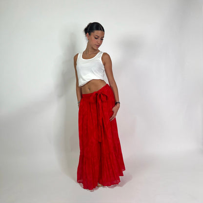 ETRO Gonna lunga rossa con fantasia