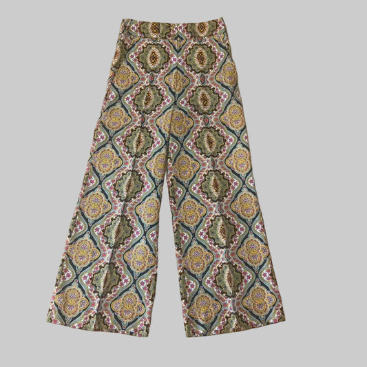 ETRO Pantaloni in seta larghi stampa paisley