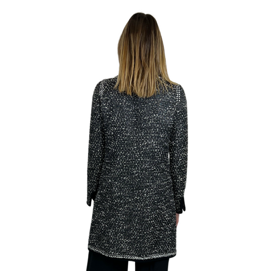 Edward Achour Paris Cappotto bouclè bianco e nero
