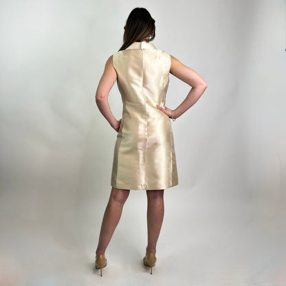 DOLCE & GABBANA Abito in seta color champagne