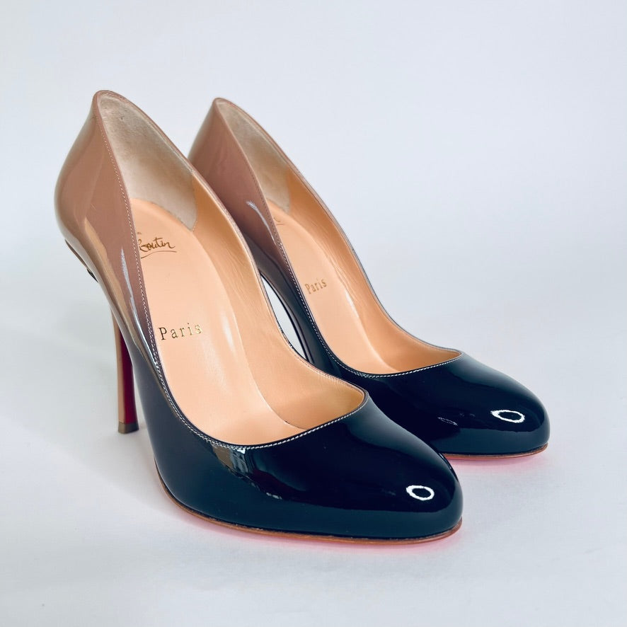 CHRISTIAN LOUBOUTIN Scarpe decolletè sfumate nere e beige