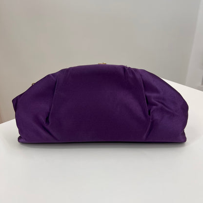 BORBONESE Pochette in seta viola