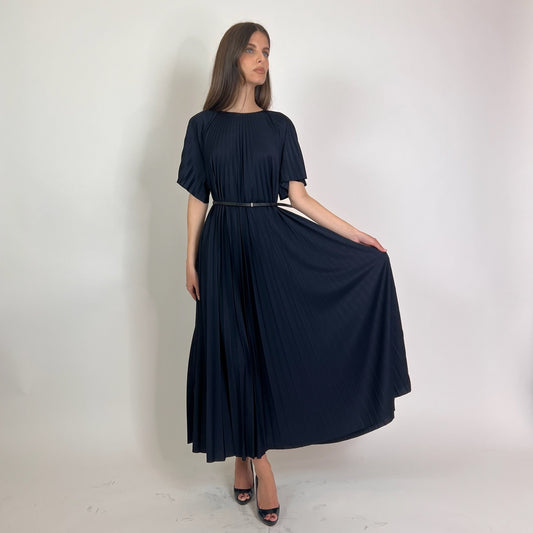 FABIANA FILIPPI Abito Lungo plissettato blu navy