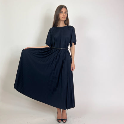 FABIANA FILIPPI Abito Lungo plissettato blu navy