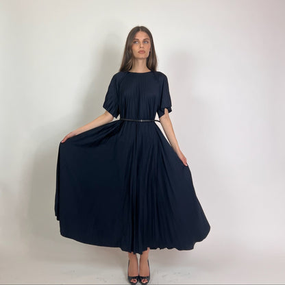 FABIANA FILIPPI Abito Lungo plissettato blu navy