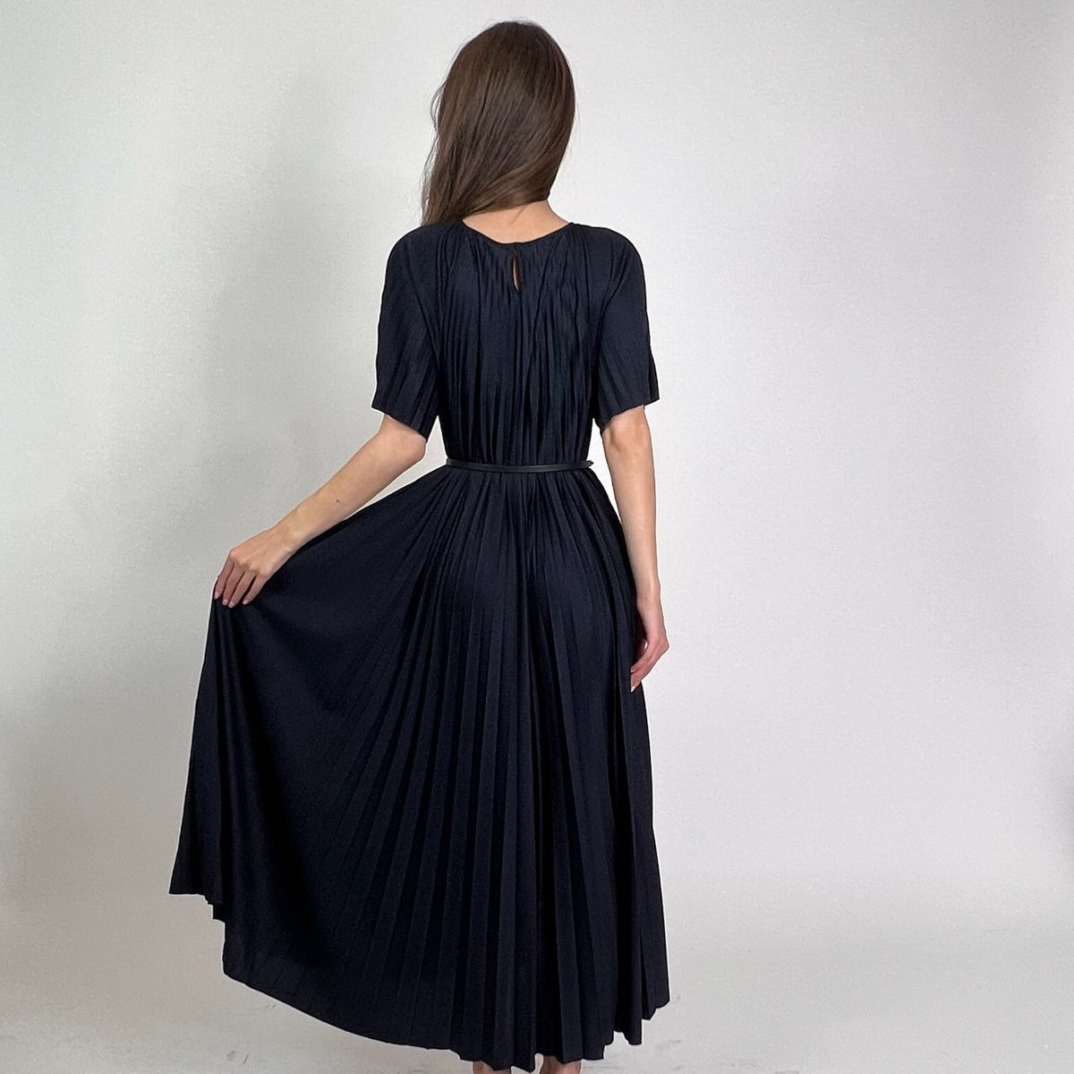 FABIANA FILIPPI Abito Lungo plissettato blu navy
