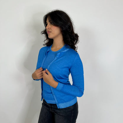 FALCONERI Twin set in cashmere ultrafine blu cielo