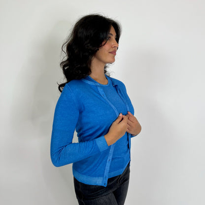 xFALCONERI Twin set in cashmere ultrafine blu cielo