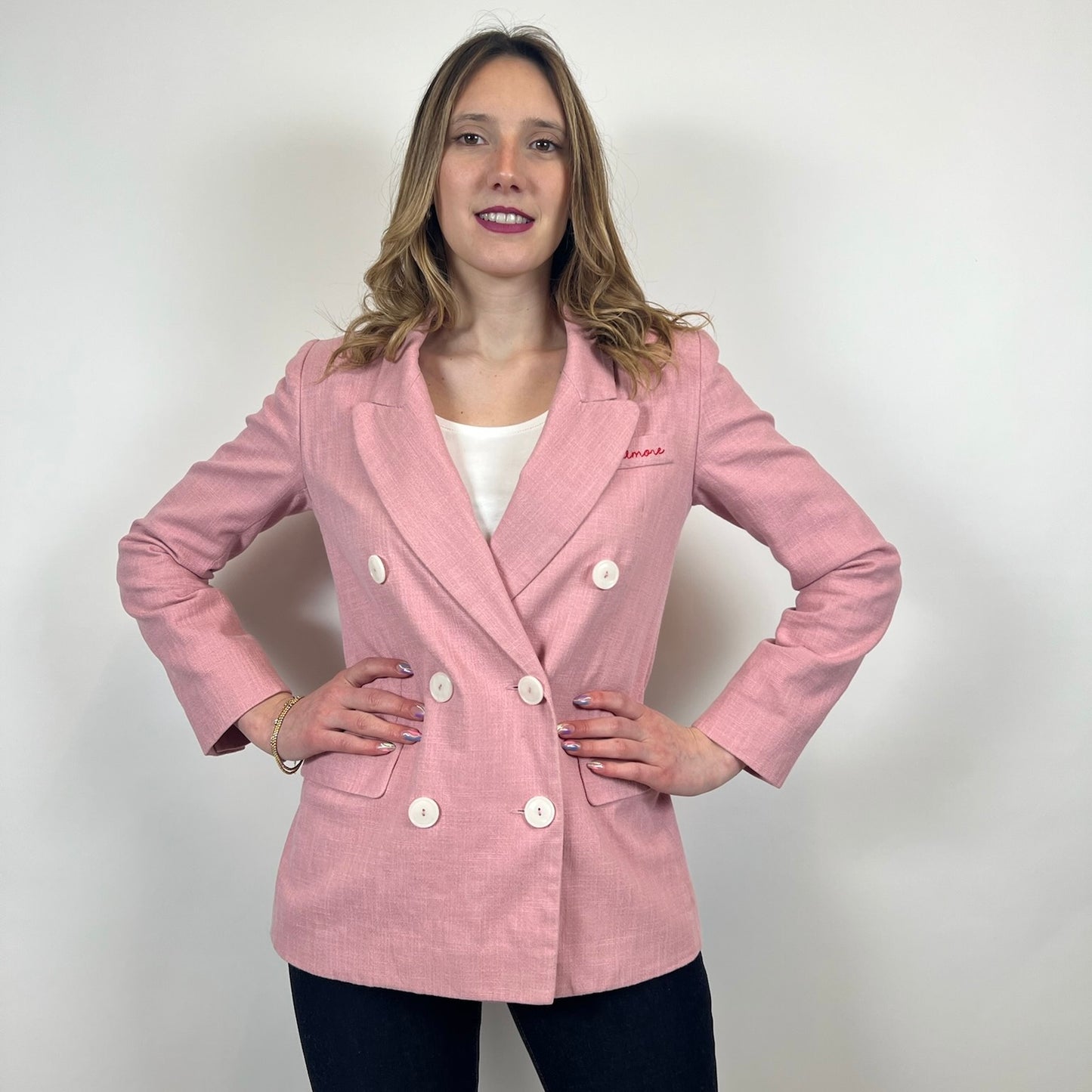 GIADA BENINCASA Giacca blazer rosa bon bon