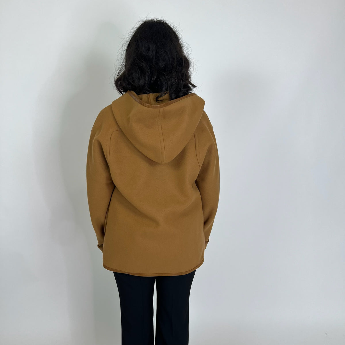 CHLOE' Caban Vintage nocciola con profili in pelle
