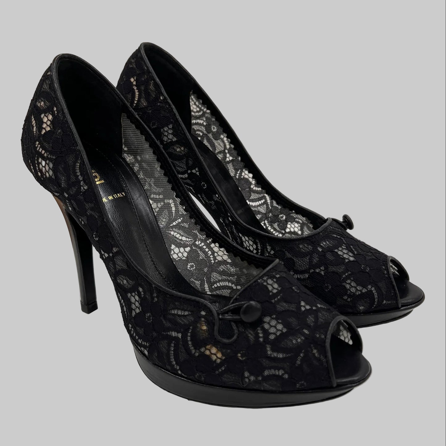 FENDI Scarpa décolleté pizzo nero