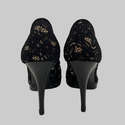 FENDI Scarpa décolleté pizzo nero