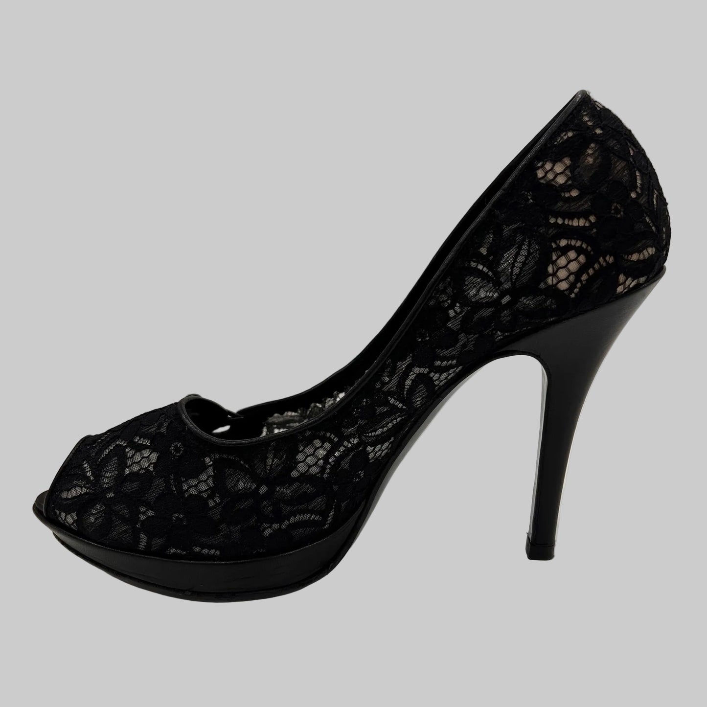 FENDI Scarpa décolleté pizzo nero