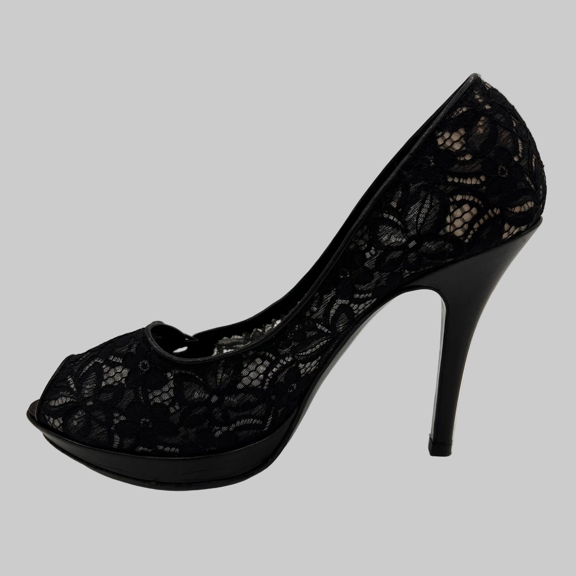 FENDI Scarpa décolleté pizzo nero