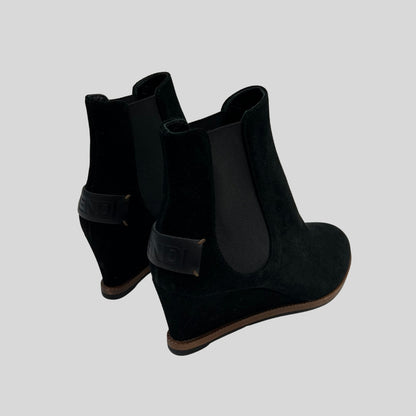 FENDI Scarpa stivaletto scamosciato pelle nera