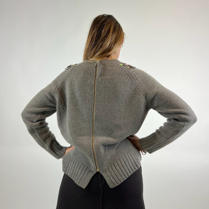 FFC Maglione in lana e cashmere con dettagli gioiello