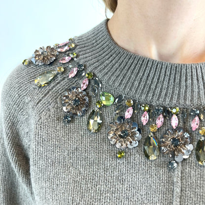 FFC Maglione in lana e cashmere con dettagli gioiello